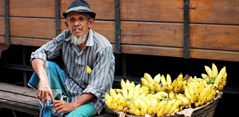 Man in Sri Lanka market