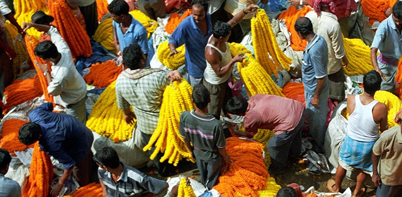 India flower market