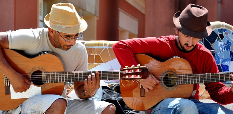 Musicians in Barcelona Spain Europe
