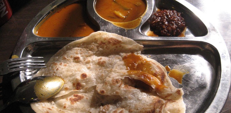roti canai local dish on a plate