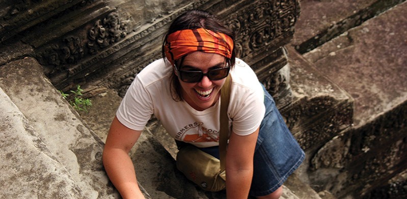 sally johnson at angkor wat in cambodia