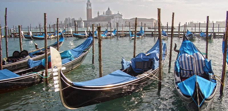 Gondolas of Venice Italy Europe