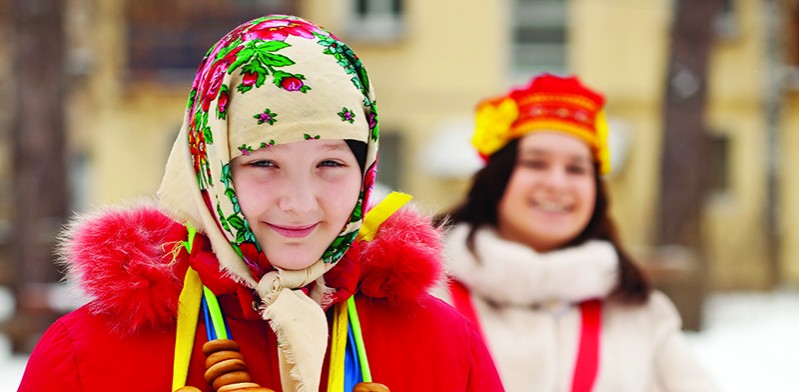 Russian girls in winter
