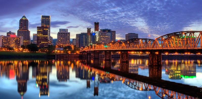 Waterfront of Portland Oregon United States