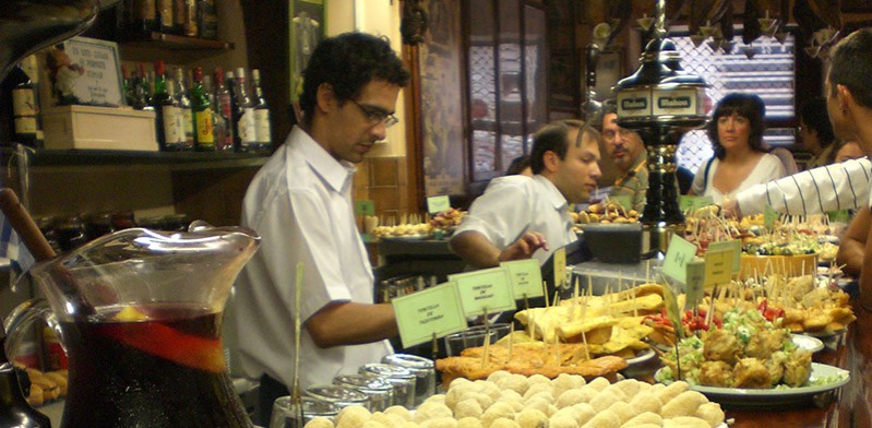 Tapas bar in Spain