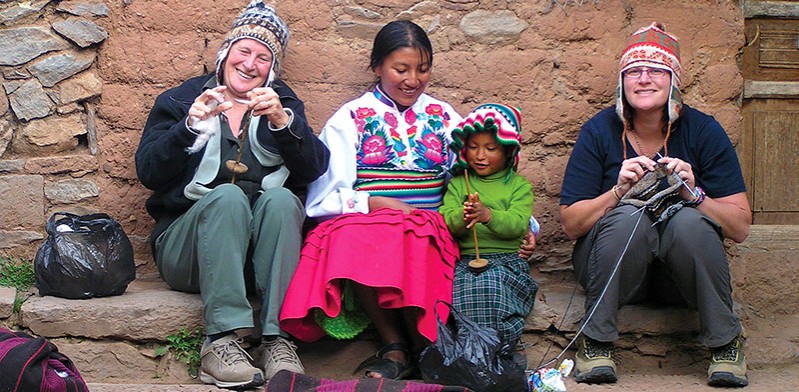 Amantini Island on Lake Titicaca Peru