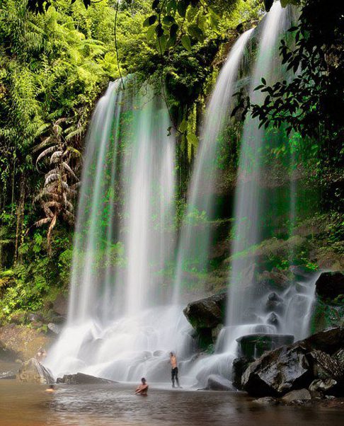 Beautiful waterfalls of Chombok Cambodia