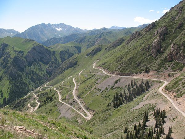 The beautiful but winding roads of Kyrgyzstan