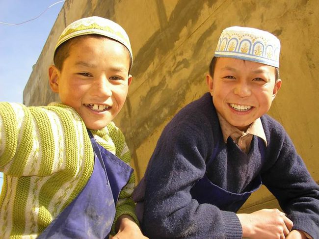 Hui muslim boys in Gansu province China