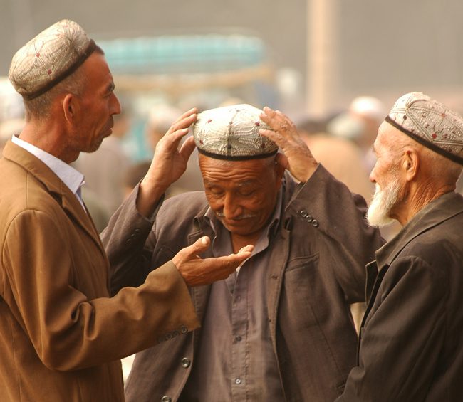 men at Kashgar market China