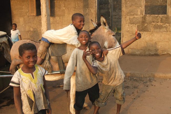 Playful kids in Ghana