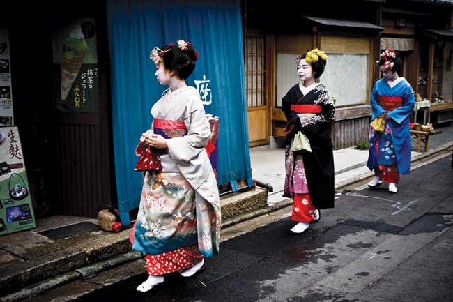 On the streets of Kyoto Japan