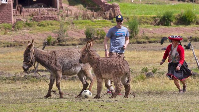 Sacred Valley football in Peru