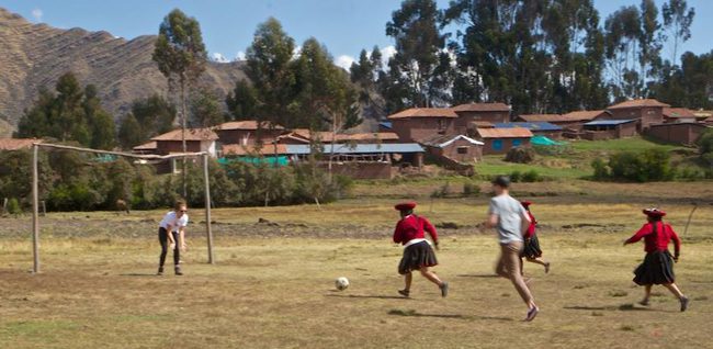 Sacred Valley football in Peru