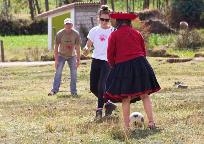 Sacred Valley football in Peru