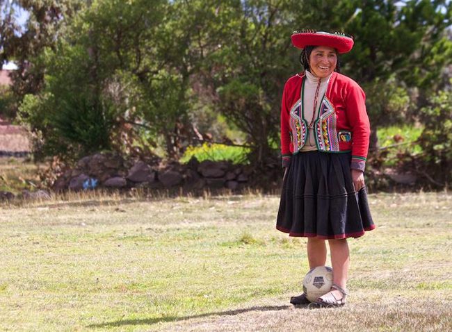 Sacred Valley football in Peru
