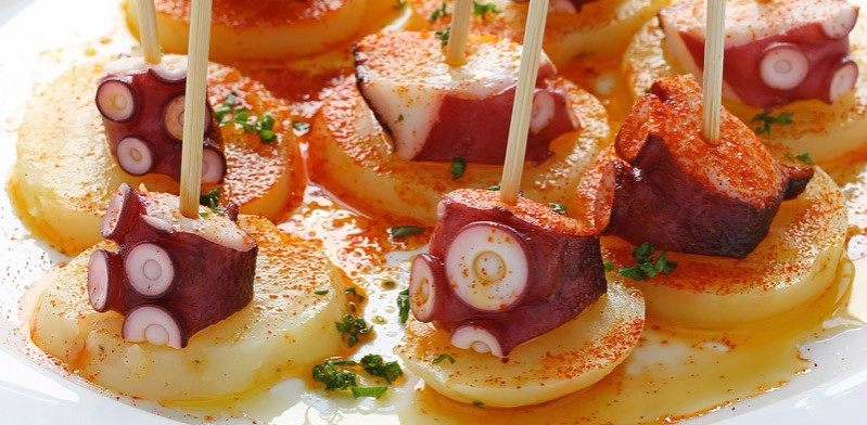Delicious food in Galicia Spain