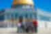 Group of travellers standing in front of Dome of the Rock, Al Aqsa Mosque, Jerusalem, Israel & the Palestinian Territories