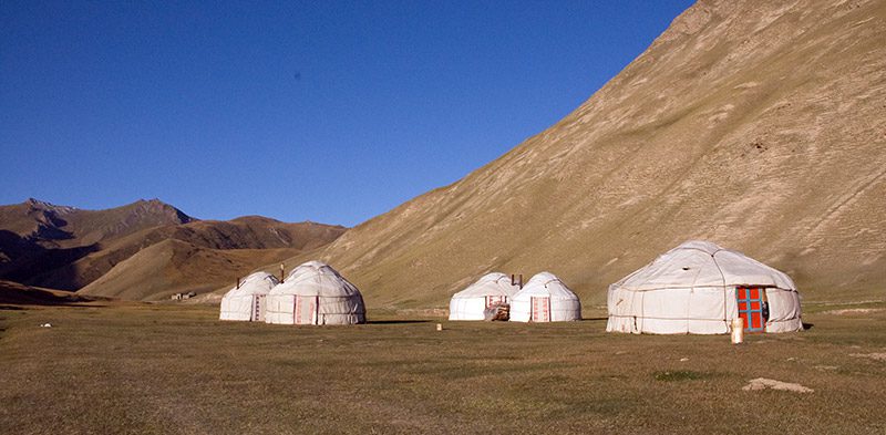 Yurts of Tash Rabat Kyrgyzstan