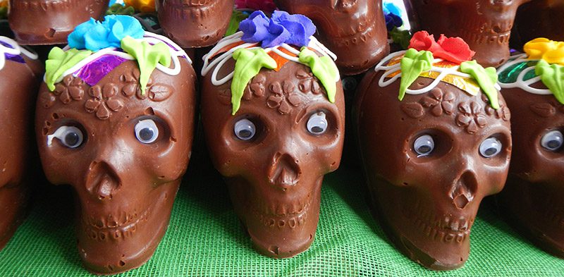 Dad of the Dead chocolate skulls in Mexico