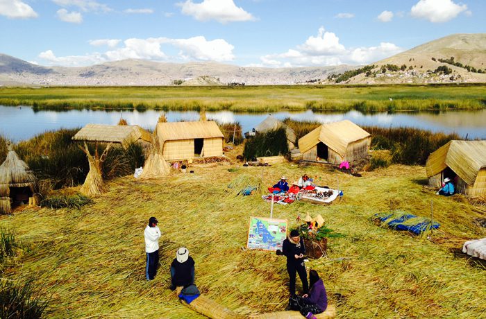 floating islands of Lake Titicaca Peru
