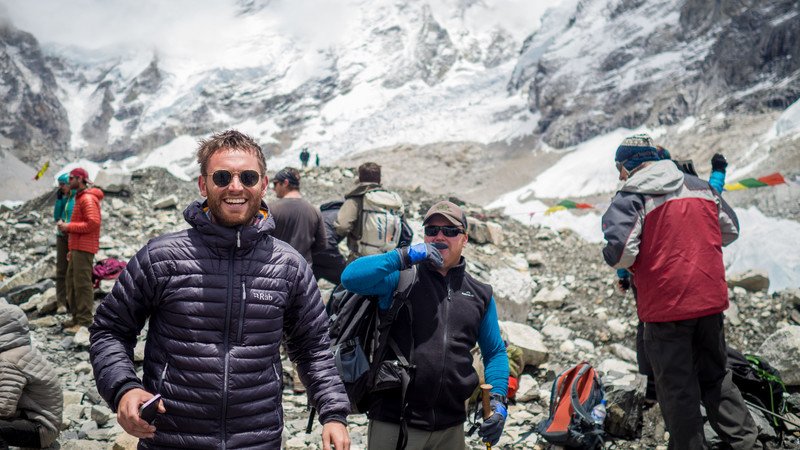 Trekkers arrive at Base Camp