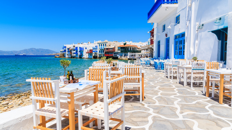 A tavern in Mykonos