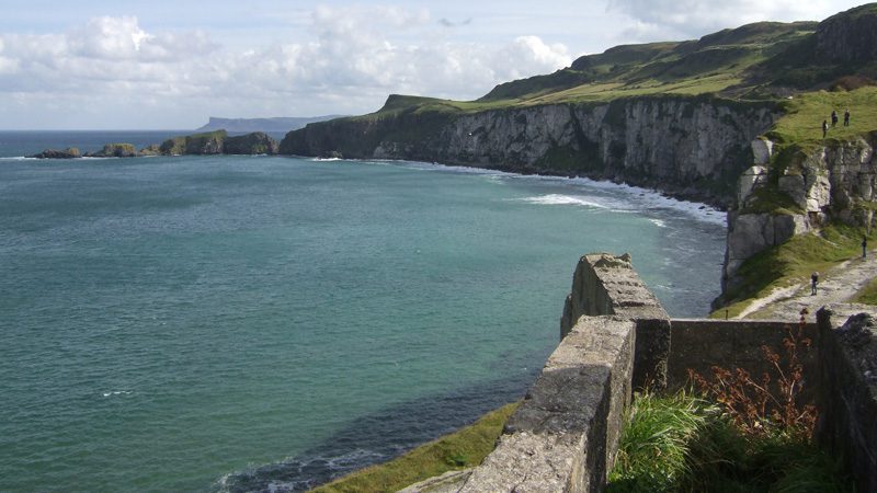 The windswept coast of Larrybane in Northern Ireland. Image William Marnoch, Flickr 