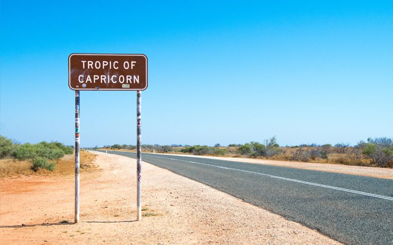 Cape Range -tropic-of-capricorn-sign