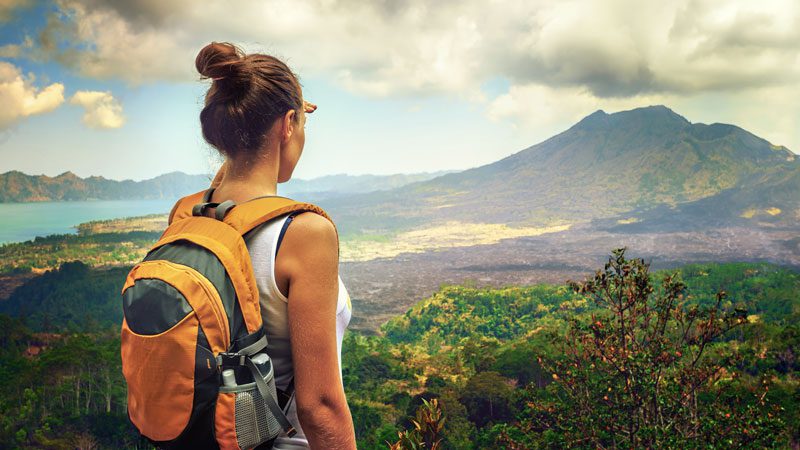 A Climber is on a Hike After 2 Hours 