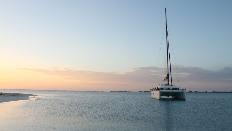 A yacht in the Bahamas