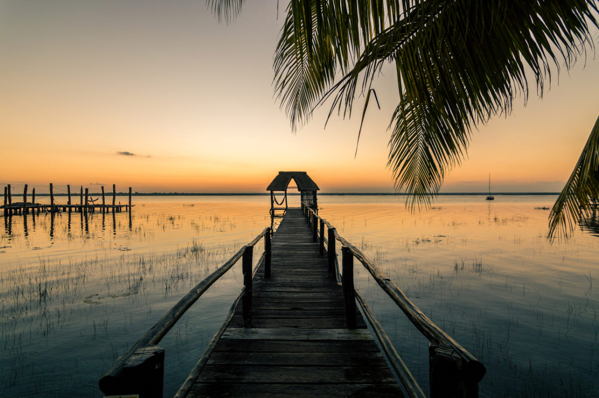 Sunrise Laguna Bacalar Mexico