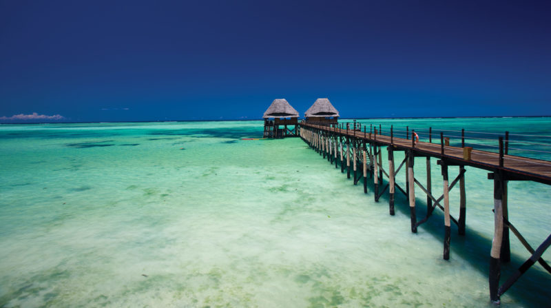 Zanzibar beach jetty sea