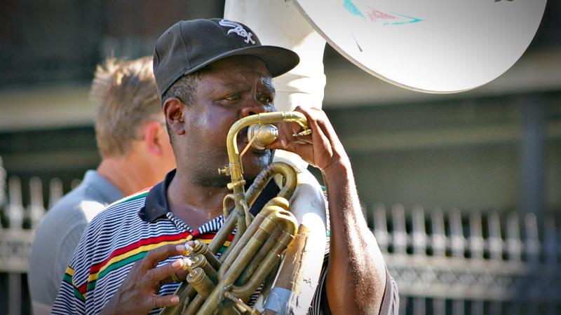 Street musician in New Orleans