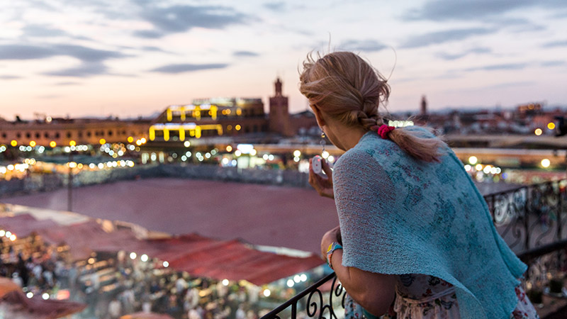 woman travelling to morocco