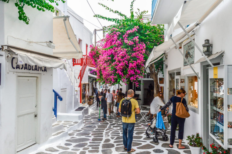 Mykonos street Greece