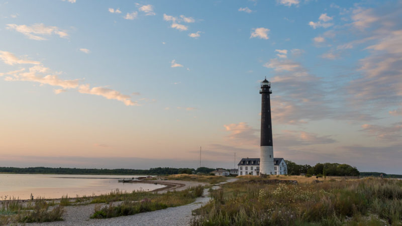 Sorve lighthouse at sunset, Saaremaa