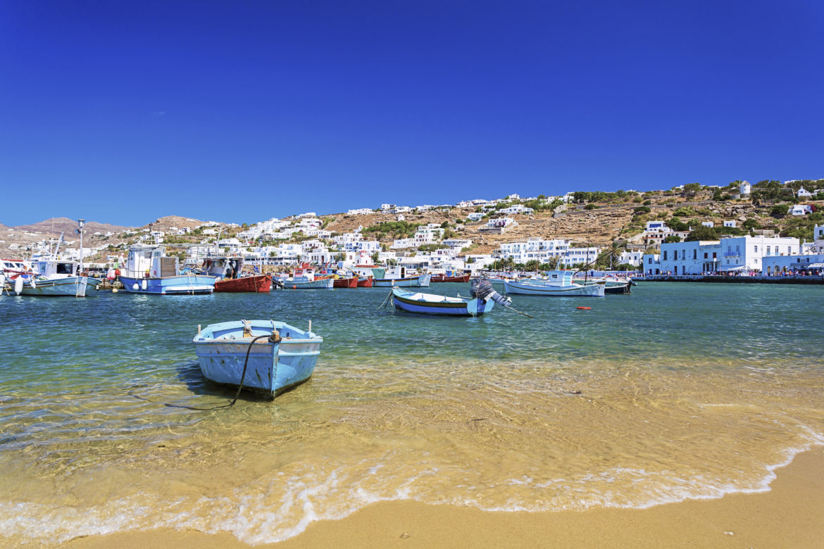 Mykonos beach Greece