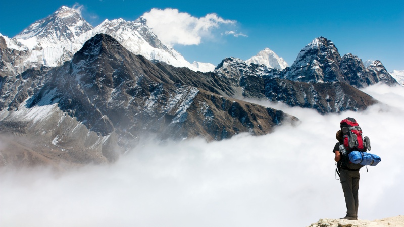 Everest Base Camp trekker in Nepal