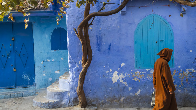 Blue city of Chefchaouen in Morocco