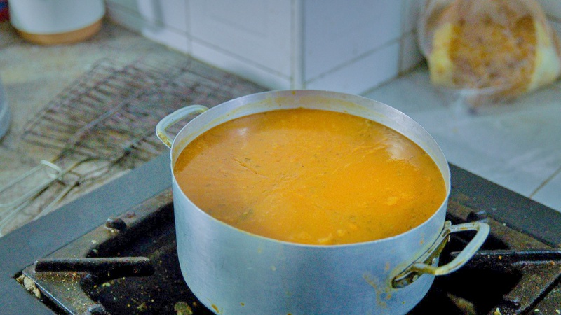 Sharing harira during Ramadan in Morocco