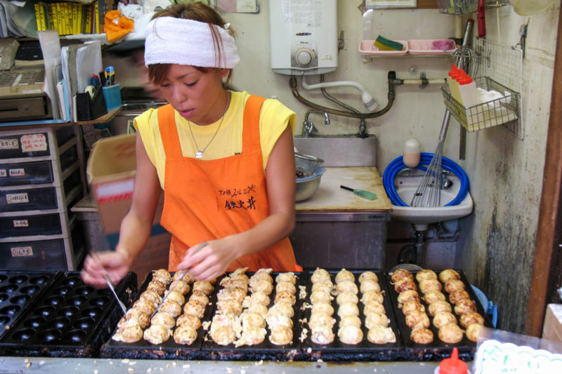 Takoyaki street food Japan