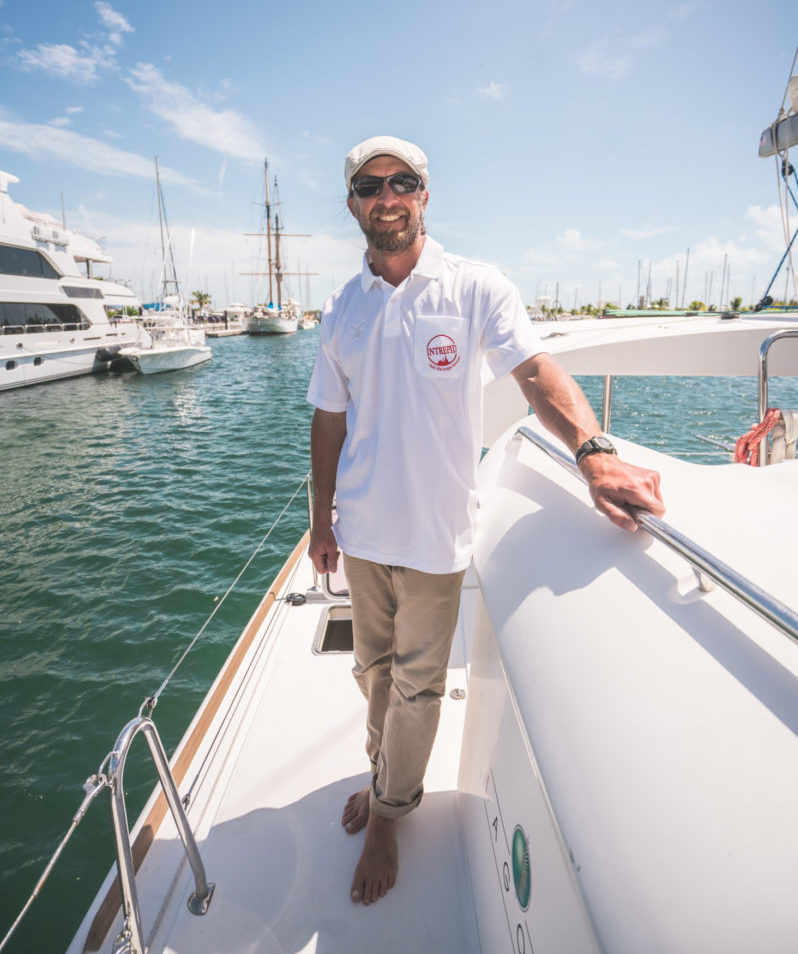 Captain Michael Simon aboard the boat