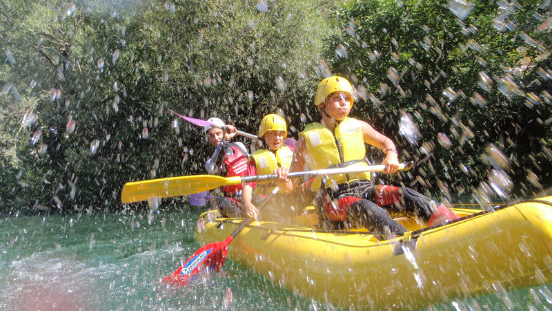 Water splashes onto camera lens