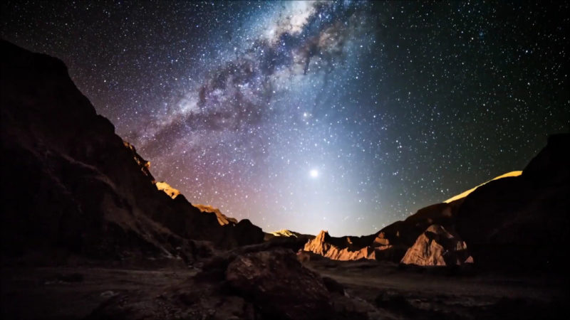 Star trails Atacama Chile