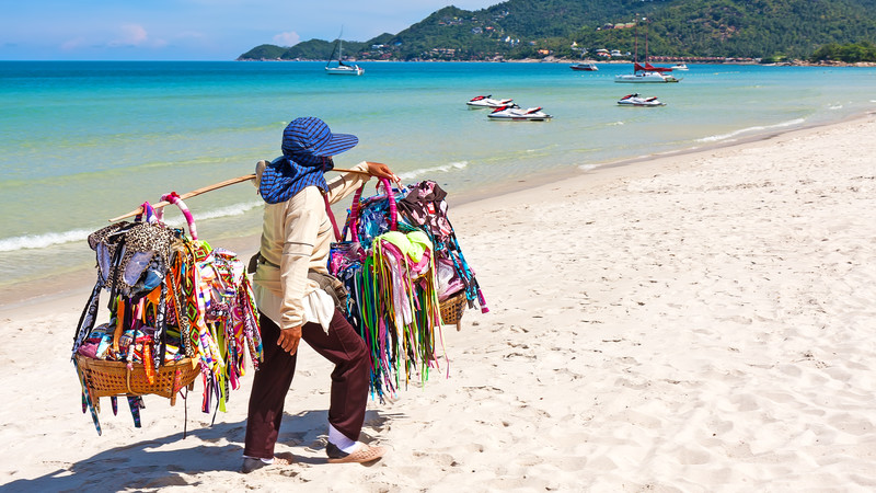 Southern Thailand locals beach