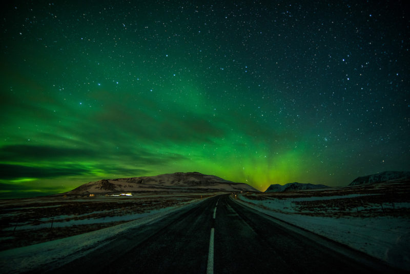 Iceland winter Northern Lights