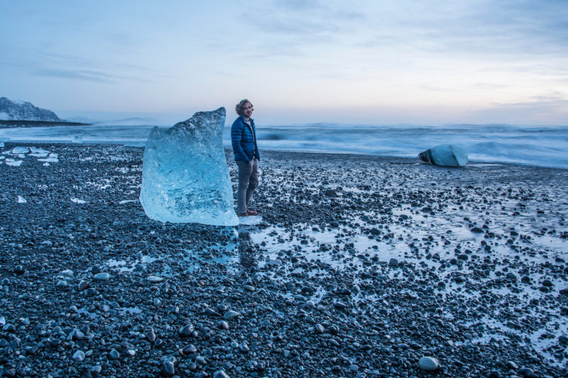 Iceland winter beach