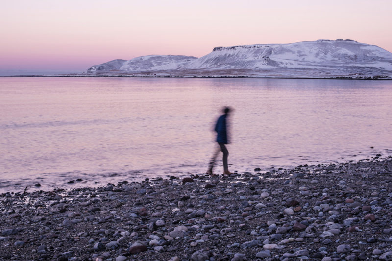 Iceland winter beach