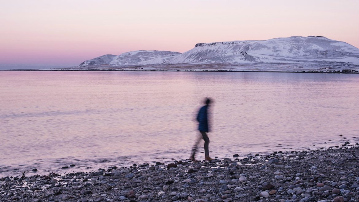 Iceland winter beach